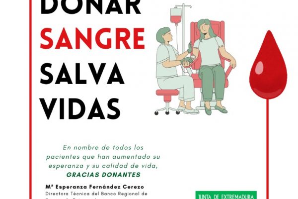 El Banco de Sangre de Extremadura programa el calendario de donaciones de septiembre para disponer de reservas de sangre